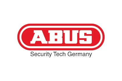 ABUS Security Tech Germany: logo ABUS logo with red frame, white lettering and the addition ‘Security Tech Germany’.