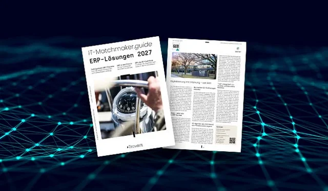 GOB-Profil und hauck-Success-Story im IT-Matchmaker-Guide ERP-Lösungen 2027 Titelseite des IT-Matchmaker-Guides ERP-Lösungen 2027 neben dem GOB-Unternehmensprofil.