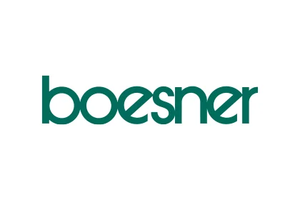 Logo of the boesner GmbH holding + innovations boesner logo in green lowercase letters on a white background.